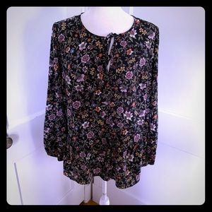LOFT floral print blouse